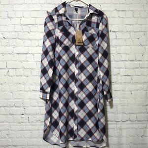 NWT Prana dress blue white and red lines